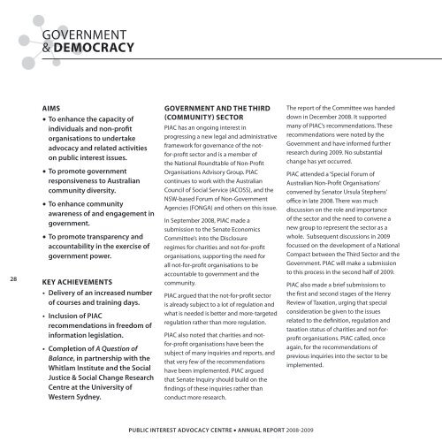 annual report 08-09 - Public Interest Advocacy Centre