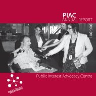 Annual report 2010 - Public Interest Advocacy Centre