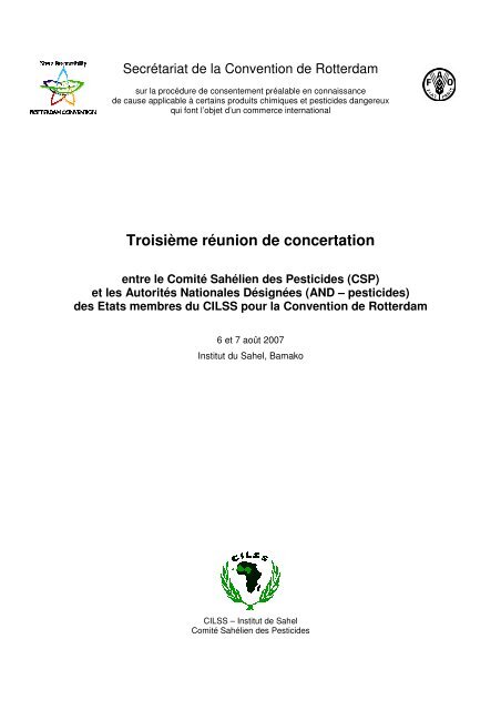 Troisième réunion de concertation - Rotterdam Convention