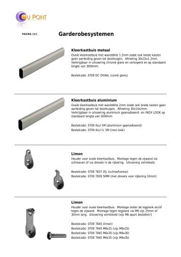 Garderobesystemen - Du Pont bvba