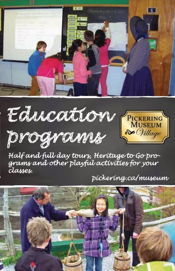 Education programs - City of Pickering