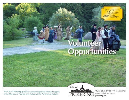 Volunteer Opportunities Booklet 2013 - City of Pickering