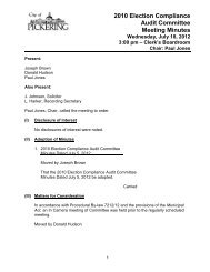 2010 Election Compliance Audit Committee ... - City of Pickering