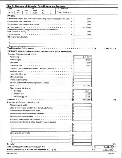 Auditor's Report - City of Pickering