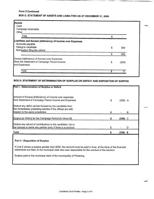 2006 Financial Statements - City of Pickering