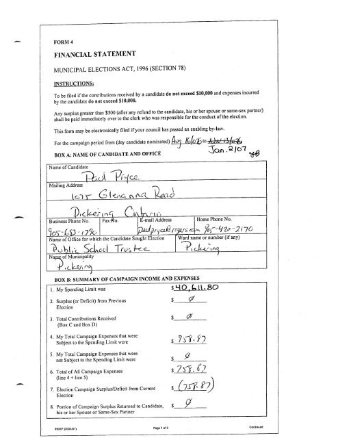 2006 Financial Statements - City of Pickering