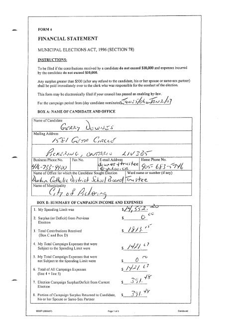 2006 Financial Statements - City of Pickering