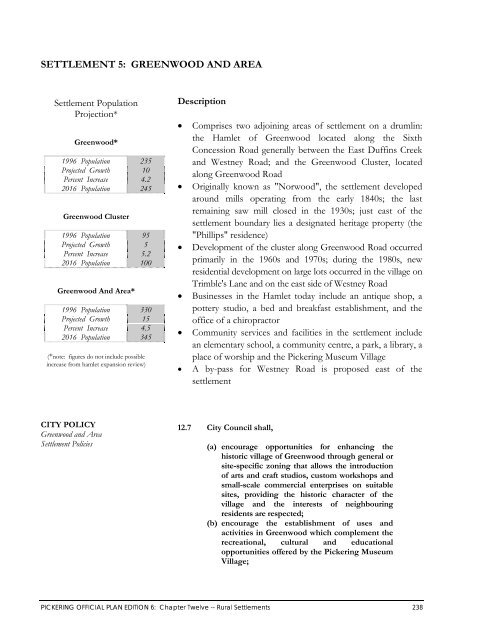 City of Pickering Official Plan- Edition 6