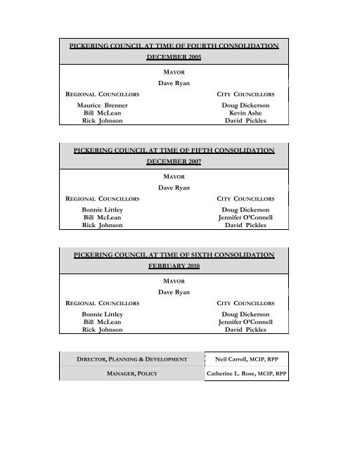 City of Pickering Official Plan- Edition 6