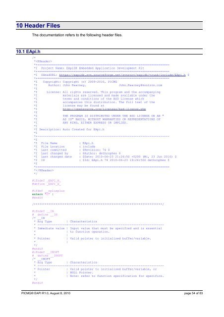 Embedded Application Programming Interface - picmg