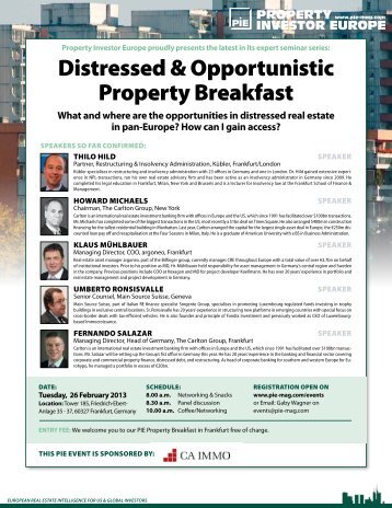 Distressed & Opportunistic property Breakfast - Property Investor ...