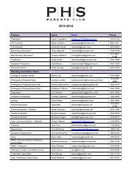 2012-2013 PHS Parent Club Board Roster - Piedmont Unified ...