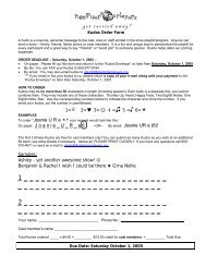 Kudos form in .pdf format - Pied Piper Players