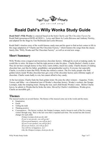 Willy Wonka Study Guide - Pied Piper Players