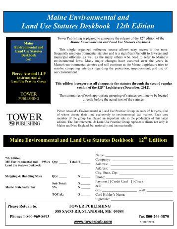 Tower Publishing - Pierce Atwood LLP