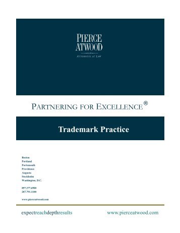 Trademark Practice - Pierce Atwood LLP