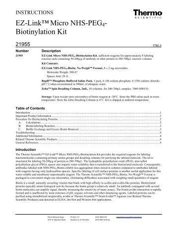 EZ-Link Micro NHS-PEG4- Biotinylation Kit - Pierce