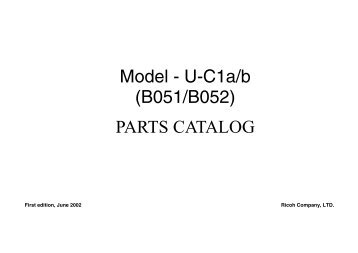 Model - U-C1a/b (B051/B052) PARTS CATALOG - Piezas y Partes