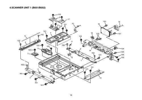 Model - U-C1a/b (B051/B052) PARTS CATALOG - Piezas y Partes