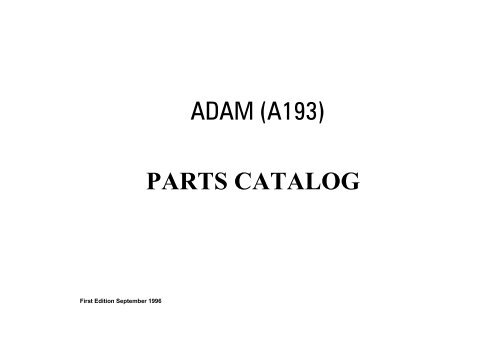 Aficio 200 Parts Catalog (Adam) - Piezas y Partes