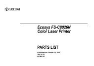 Ecosys FS-C8026N Color Laser Printer PARTS LIST - Piezas y Partes