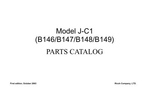 Model J-C1 (B146/B147/B148/B149) PARTS ... - Piezas y Partes