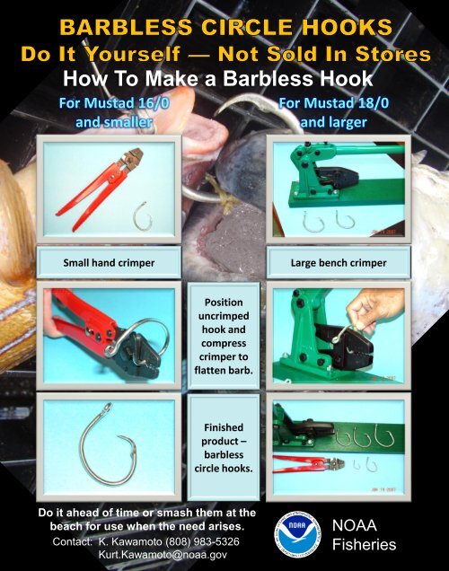 How To Make a Barbless Circle Hook - NOAA