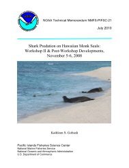 Shark Predation on Hawaiian Monk Seals - Pacific Islands Fisheries ...