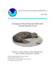 Contingency Plan for Hawaiian Monk Seal Unusual Mortality Events