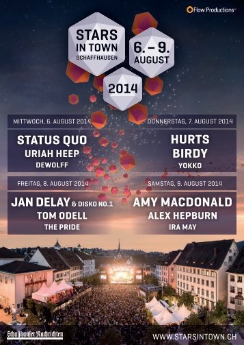 Programmheft Stars in Town 2014