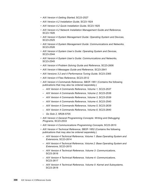 AIX Version 4.3 Differences Guide