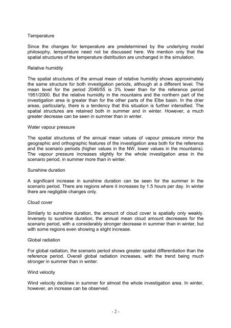 2.2 SIMULATION RESULTS OF THE REGIONAL CLIMATE MODEL ...