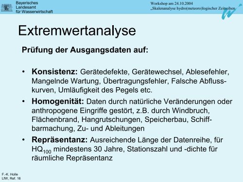 Extremwertstatistik in der hydrologischen Praxis