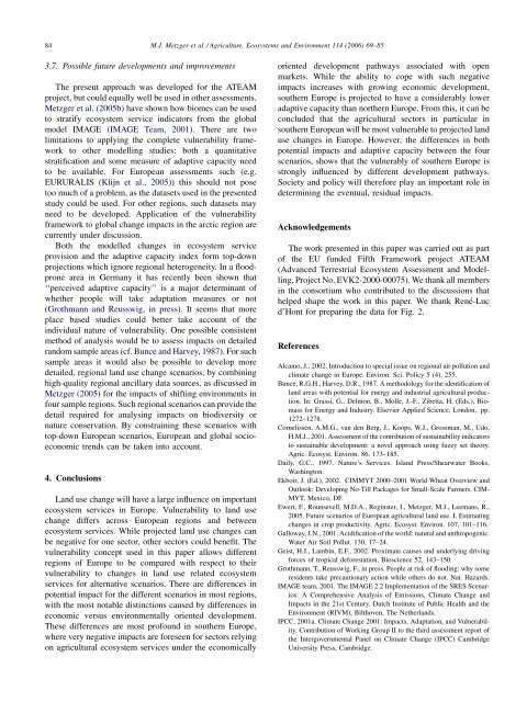 The vulnerability of ecosystem services to land use change