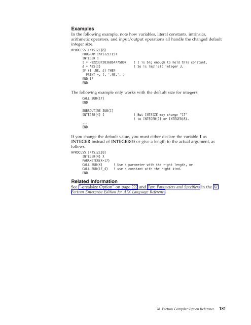 XL Fortran Enterprise Edition for AIX : User's Guide - IBM