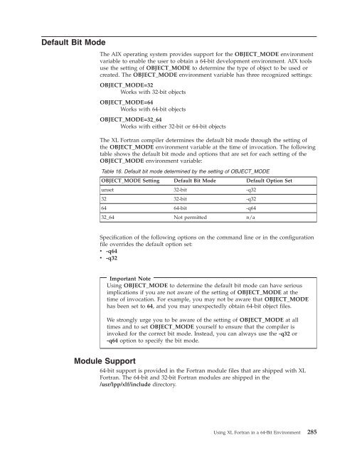 XL Fortran Enterprise Edition for AIX : User's Guide - IBM