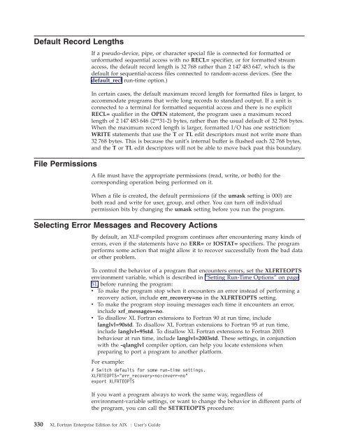 XL Fortran Enterprise Edition for AIX : User's Guide - IBM