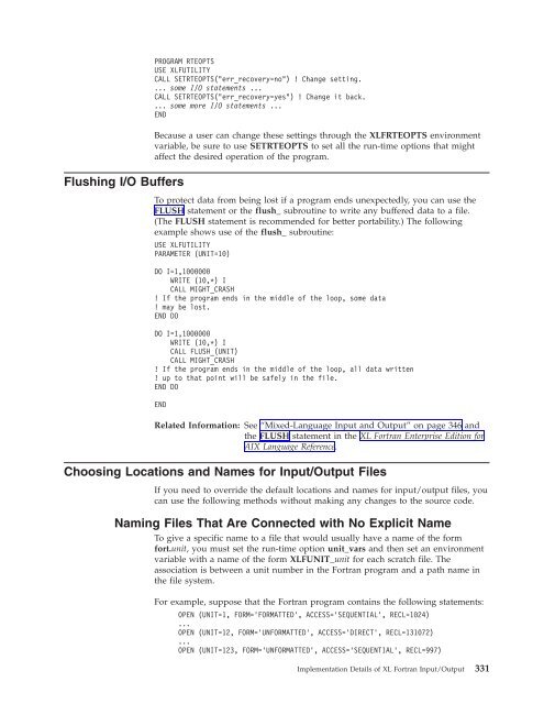 XL Fortran Enterprise Edition for AIX : User's Guide - IBM