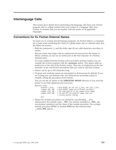 XL Fortran Enterprise Edition for AIX : User's Guide - IBM