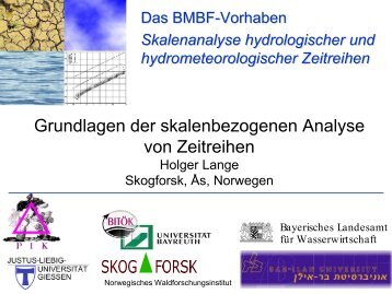 Grundlagen der skalenbezogenen Analyse von Zeitreihen