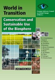 Conservation and Sustainable Use of the Biosphere - WBGU