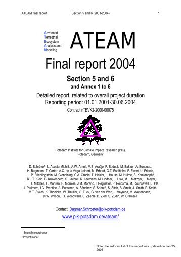 ateam - Potsdam Institute for Climate Impact Research