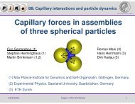 Capillary forces in assemblies of three spherical particles