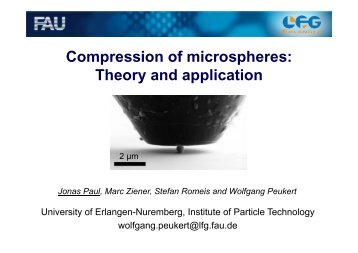 Compression of microspheres: Theory and application