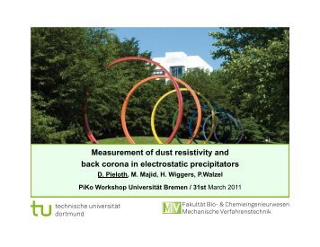Measurement of dust resistivity and back corona in electrostatic ...