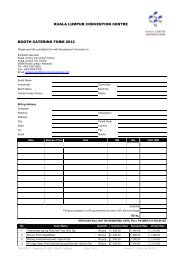 kuala lumpur convention centre booth catering form 2012 - Pikom