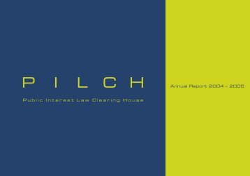 Annual Report 2004 â 2005 - pilch