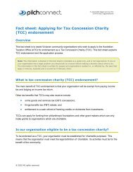 Fact sheet: Applying for Tax Concession Charity (TCC ... - pilch