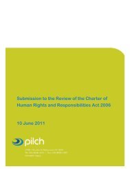 PILCH submission to the Victorian Charter Review 2011
