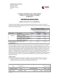 Worldwide Excluding California DPF - Cummins